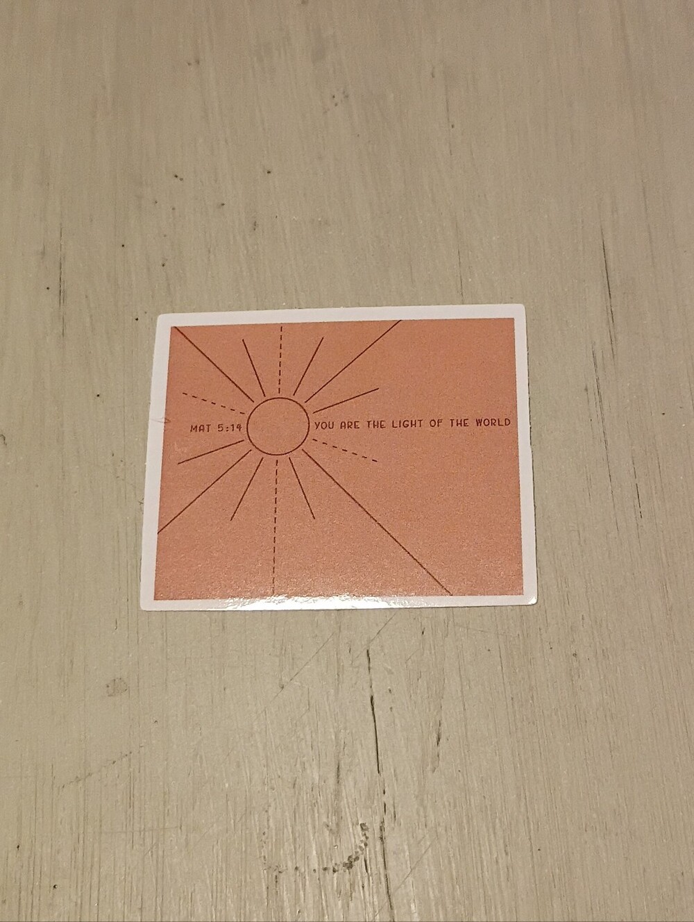 10/$10 Sticker Decal - Matthew 5:14 You Are The Light Of The World Verse - New